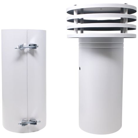 ESALATORE A TORRINO TELESCOPICO SMALTATO BIANCO ø130   MAIN S.R.L.