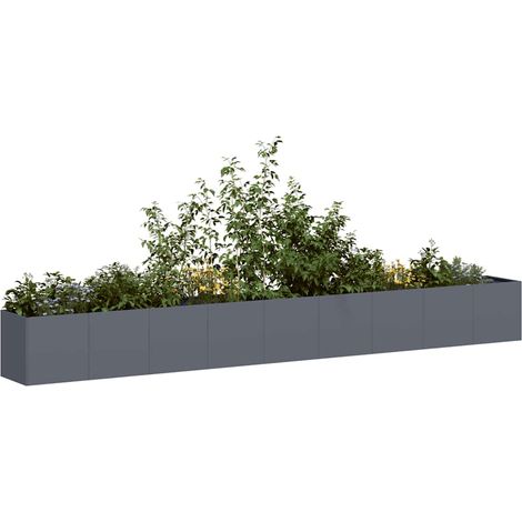 Pflanzkübel Anthrazit 360x40x40 cm Kaltgewalzter Stahl