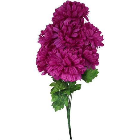 Künstlicher Strauß lila Chrysanthemen, 58 cm – perfekt für Allerheiligen (1/2)