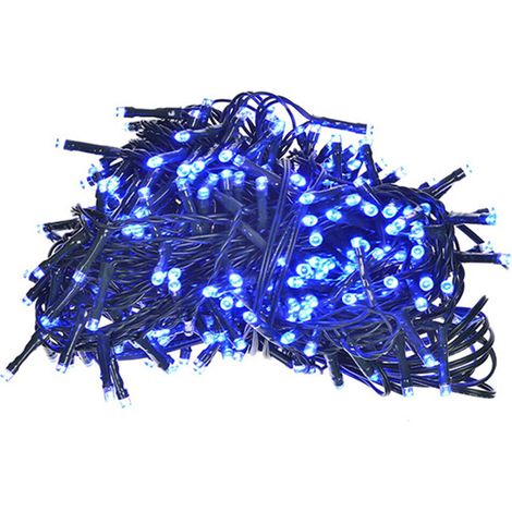 Lupex Shop - Luci led da interno, per decorazioni natalizie, effetti speciali, 8 numeri di gioco, colore Blu - 100 led (1/3)