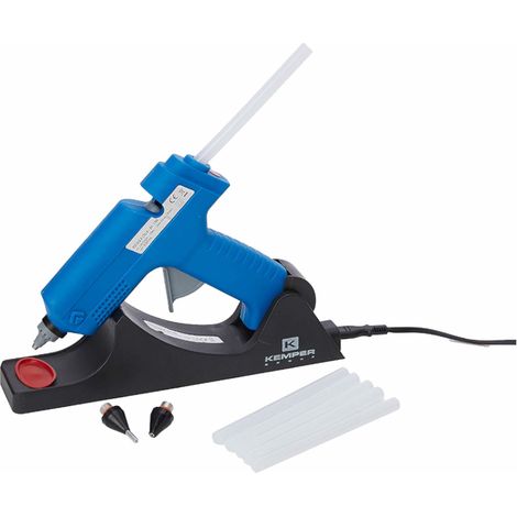 Pistolet à colle électrique sans fil rechargeable 25W avec 6 bâtons de colle - kit valisette KEMPER - 70990 (1/4)