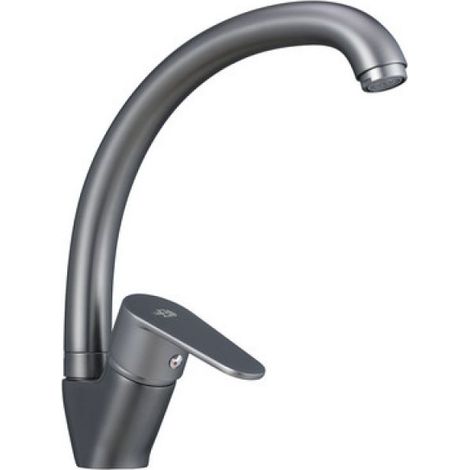 MISCELATORE MONOCOMANDO LAVELLO CANNA ALTA SERIE LIZZY Nero opaco