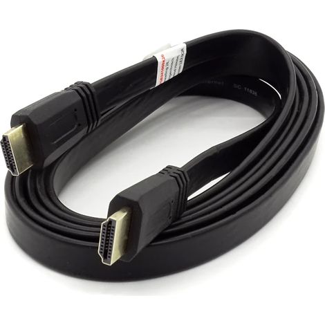 Cavo HDMI 2.0 Nedis HD4K20F 2m 4K Nero Piatto (1/2)