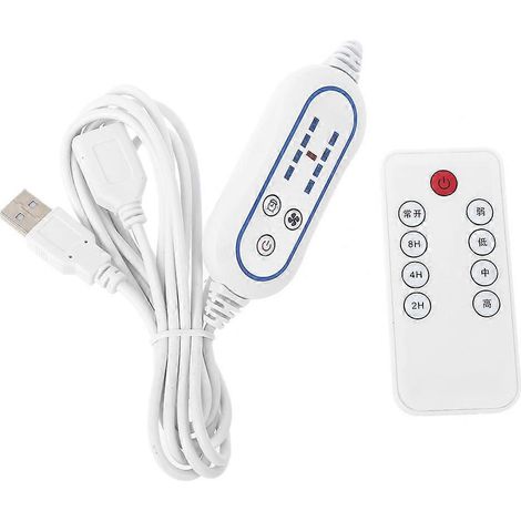 4-stufige, einstellbare Fernbedienung für USB-Ventilator mit LED-Beleuchtung, Universalfernbedienung, 1 Stück