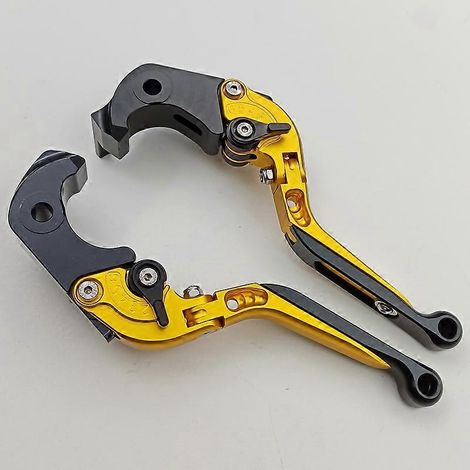Poignée de frein, d'embrayage hydraulique et de klaxon pour moto Kawasaki ZX1400 ZX14R ZZR1400 (dorée) (1/5)