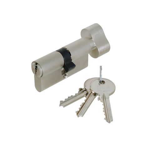 Cylindre à bouton f5s - A : 30 - Longueur : 30x70 - B : 70 - Finition : Nickelé - IFAM