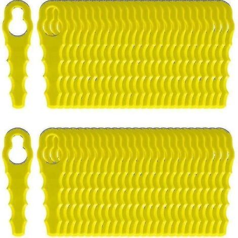 100 Pack Compatible Replacement Blades for Ryobi String Trimmer, Rac155, Rac157, Rac158-ZZY Double Tooth Blades (1/4)