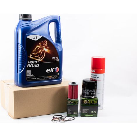 Kit Entretien Vidange Standard pour KTM LC4 ENDURO 640 de 1998 à 2006 - ELF MOTO 4 ROAD 10w40 4L