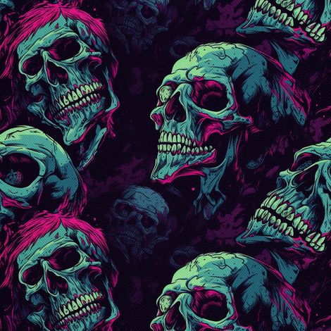 Tela decorativa para exteriores Oxford - Motivo de calavera I DX4482 (1/5)
