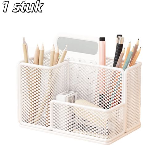 porte crayons boîte de rangement organisateur de cosmétiques organisateur de bureau trois compartiments idéal pour organiser votre bureau au travail ou dans la chambre dimension 16 x 10 x 11 cm couleu (1/5)