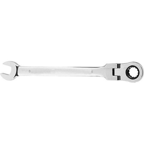 Chiave A Snodo 8 Mm Cricchetto Nero A 12 Denti Testa Girevole 180 14 Cm (1/3)