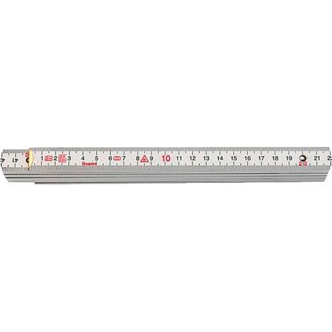 Double metre pliant a 10 branches en bois (2 metres) (1/2)