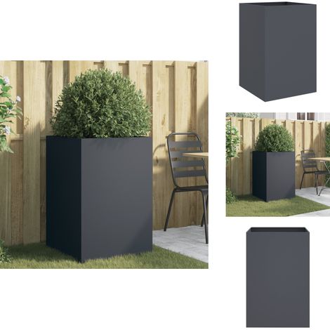 Jardinière anthracite 52x48x75 cm acier - Jardin - Balcon - Terrasse - Jardinière - Pot De Fleurs (1/5)