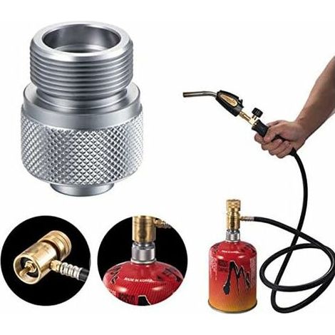 DEESSE SHOP - Convertisseur de réservoir de gaz, convertisseur de gaz de camp Adaptateur de gaz portable Dispositif de gaz propane Cylindre de gaz plat Accessoires de réchaud de camping en plein air(3 (1/5)