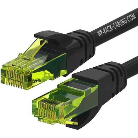 WP WPC-PAT-6AU005BL Netzwerkkabel Schwarz, Grün 0,5 m Cat6a U/UTP (UTP)