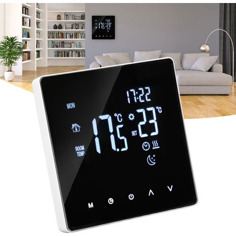 Thermostat tactile série K2 avec écran LCD pour chauffage au sol électrique, réglage de la température de 5 à 60 °C, AC 90-240 V 16 A, radiateur électrique avec WIFI. (1/5)