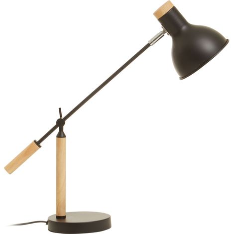 Interiors by Premier Matte Black Table Lamp, Easy to Assemble Bedside Table Light, Eco-friendly Lamp for Table Living Room