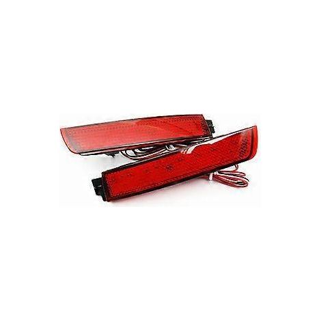 Feu stop arrière à réflecteur de pare-chocs arrière à lentille rouge avec LED pour Juke Quest Sentra FX35 265605C000 (1/5)