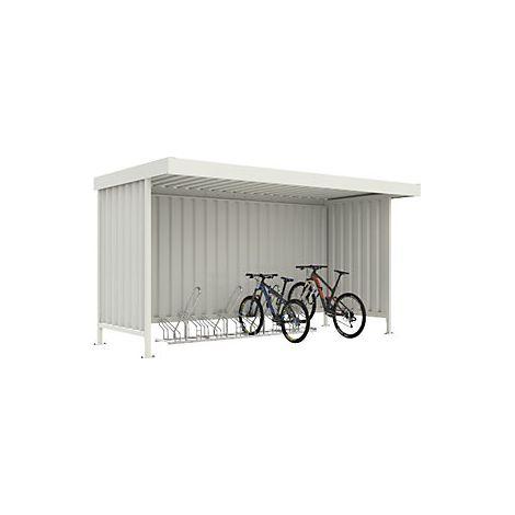 WSM  Tettoia per materiali Leipzig con rastrelliera per