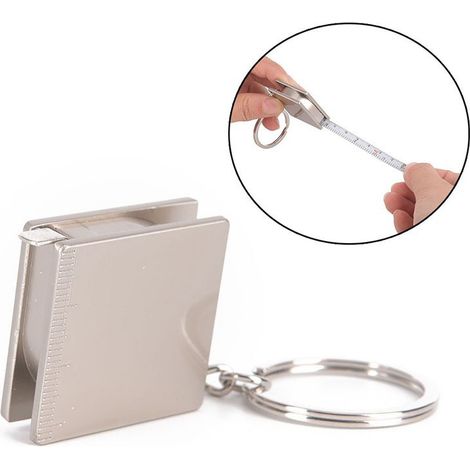 One meter metal measuring tape keychain available for corporate events, advertising and Christmas gifts. (1/5)