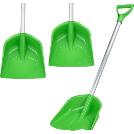 KOTARBAU® Lot de 2, Pelle Enfant 71 cm, Pelle à Sable, avec Manche en Aluminium, Pelle à neige, Outil de Jardin pour Enfants, PVC, Léger et Pratique, Vert (1/5)