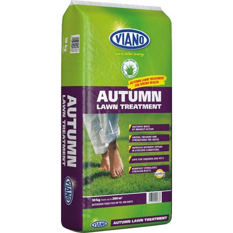 Viano Autumn Lawn Treatment - Organic Spreadable Fertiliser & Moss Killer - 5kg