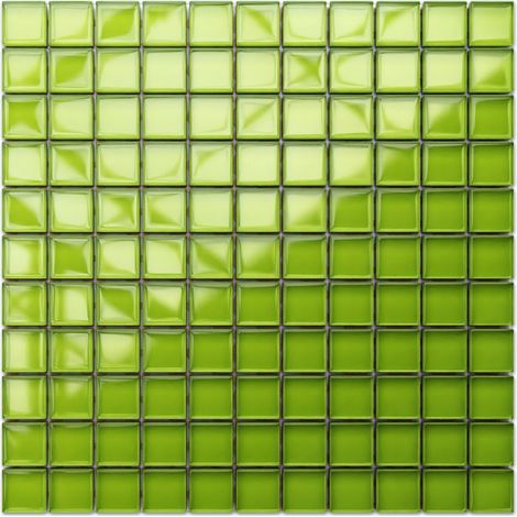Ilcom mosaico in vetro su rete per bagno e cucina 30cm x 30cm - Mojito (1/4)