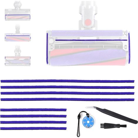 Lot de 8 bandes en peluche douce pour aspirateur Dyson V6 V7 V8 V10 V11 V12 V15 DC58 DC59 DC62 DC72 DC74, accessoires de rechange doux, 4 longues (23 cm), 4 courtes (11,5 cm) (1/5)