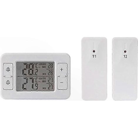 Digitales LCD-Thermometer mit drahtloser Übertragung zur Temperaturüberwachung von Kühl- und Gefrierschränken (1/5)