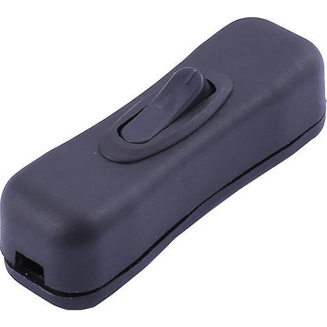 noir-lampe Interrupteur, 2a/250v Cordon Interrupteur, 2 Ou 3 Curs Interrupteur Cordon En Ligne Pour Petit Appareil Ou Lampe (1/3)