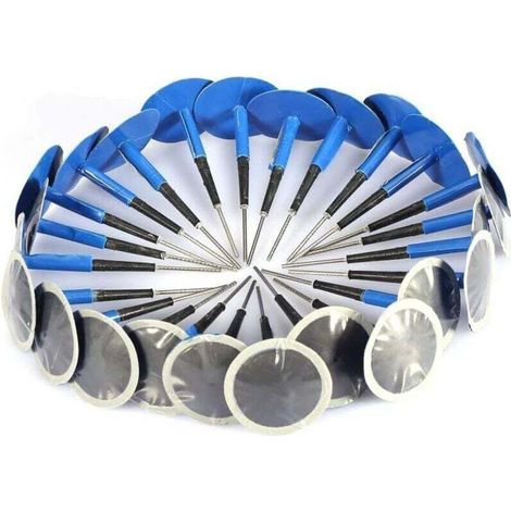 Kit De Réparation Pneu Tubeless Universel 24 Pièces Pour Crevaison Voiture Moto Véhicule Électrique Taille 36x4mm (1/4)