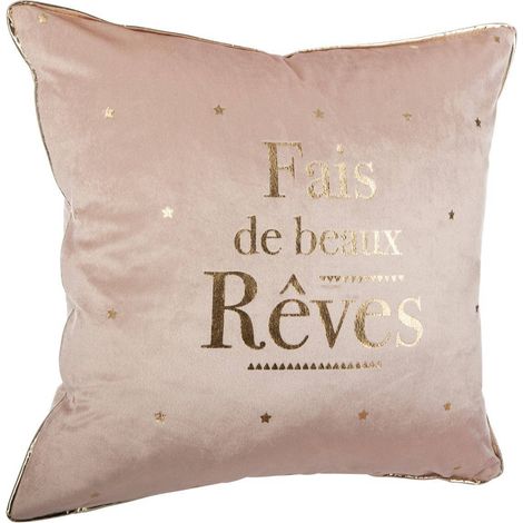 Coussin décoratif et enfant Rêves dorés déhoussable 40 x 40 cm - Atmosphera (1/4)