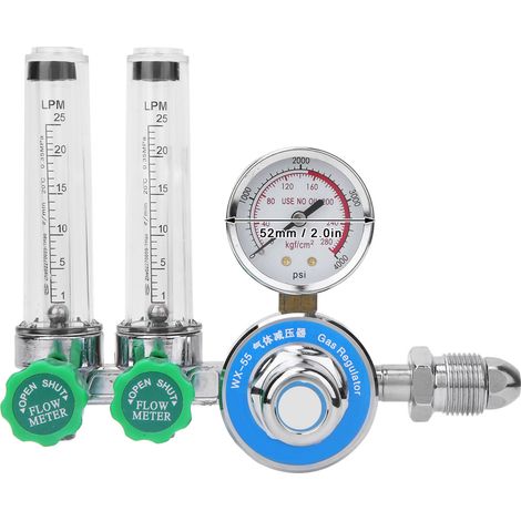 Régulateur d'argon WX-55X-2L, régulateur d'argon à double tube, double débitmètre, réducteur de pression, CGA540 métrique (1/5)