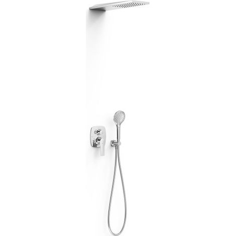 Kit mitigeur encastré 2 voies Rapid‑box pour douche Loft Chrome - TRES 22238005