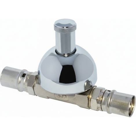 Valvola a incasso Ø20 in ottone nichelato con cappuccio di protezione per tubo multistrato pex-al-pex balpex mp bampi mprb2000