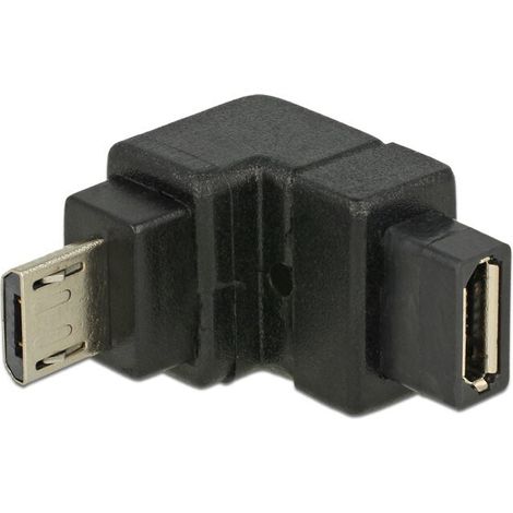 DeLOCK USB Adapter micro B - micro B St/Bu 90° unten (65668)