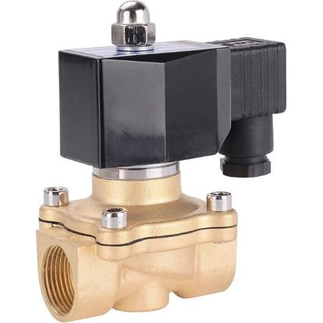 Electrovanne Electrique DN25 1 Pouces pour AC Direct AC220V -5-150 °C Laiton Fermé Pratique (1/5)