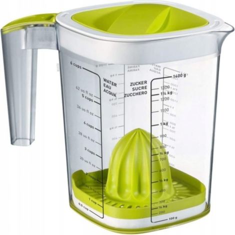 Jarra medidora de cocina Rotho de 15 L con exprimidor y rallador de frutas 3 en 1 (1/3)