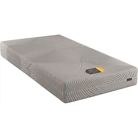 Materasso Singolo Memory Foam Double Face H3/H4 Ergonomico Medio Rigido Sfoderabile Traspirante Con Supporto Ortopedico 80 x 190 x 23 Cm Colore Grigio