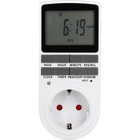Programmateur numérique de prise minuterie intelligente programmable pour lampe ventilateur