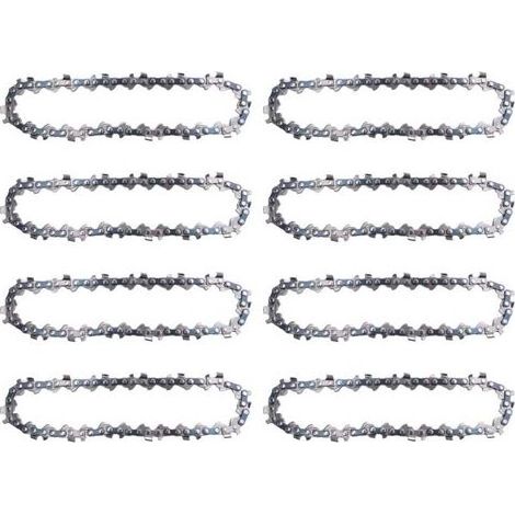 8 Pièces Chaîne Tronçonneuse 4 Pouces Acier pour Scie Élagueuse Électrique Accessoire Jardin Remplacement (1/4)