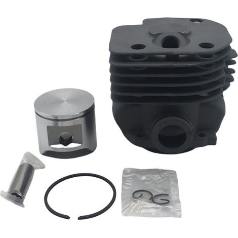 Kompatibel mit der Husqvarna 365 Benzin-Kettensäge: Zylinderbaugruppe mit runder Öffnung, 48 mm Zylinderblock, Kolbensatz, Original-Ersatzteile für die Motorüberholung (Referenz 5) (1/4)
