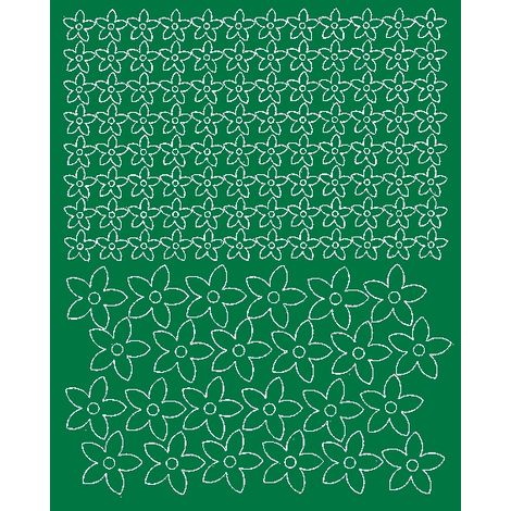 Autocollants floraux pour casque de vélo, 120 pièces, vert brillant