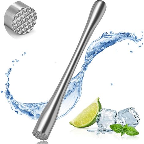 Cocktail-Stößel aus Edelstahl, Eis-Stößel, Fischkiller, Zitronenkegel für Crushed Ice Hammer, Edelstahl-Stößel für Küche, Bar, Restaurant, 26 cm (1/5)