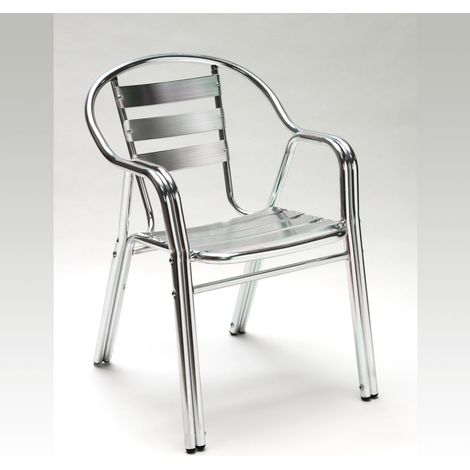 Alu Gartenstuhl Bistrostuhl Stapelstuhl Alustuhl Stuhl Bistrosessel Twin (1/4)