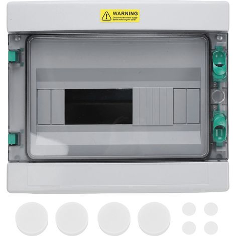 12-circuit electrical junction box, IP66 waterproof - transparent cover - for outdoor/industrial use (1/5)