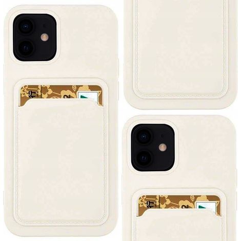 Portafoglio in silicone con scomparti per carte e documenti per Samsung Galaxy S21+ 5G (S21 Plus 5G) bianco (1/5)