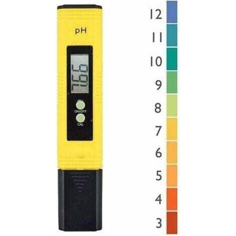 Testeur de Ph Professionnel, Fonction D'étalonnage Automatique et 0,00-14,00 Gamme de Mesure pour l’Eau Portable Aquarium (1/5)