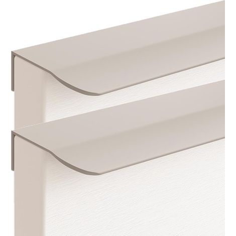 Tirador invisible de aleación de aluminio，tiradores extraíbles para cajones，color gris cachemir，2 piezas (longitud total 120 mm) (1/5)