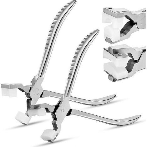Kit de fabrication de bagues (2 pièces) : pince à becs plats, outil de pliage et d'enroulement de métaux, cintreuse à bagues en acier inoxydable (1/5)